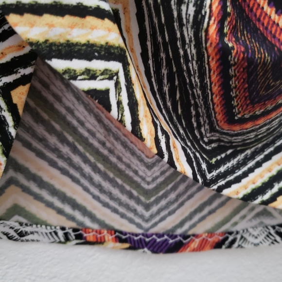 Chicos Womens V-Neck Sleeveless Geometric Print Stretch Midi Dress Size L - Picture 10 of 10